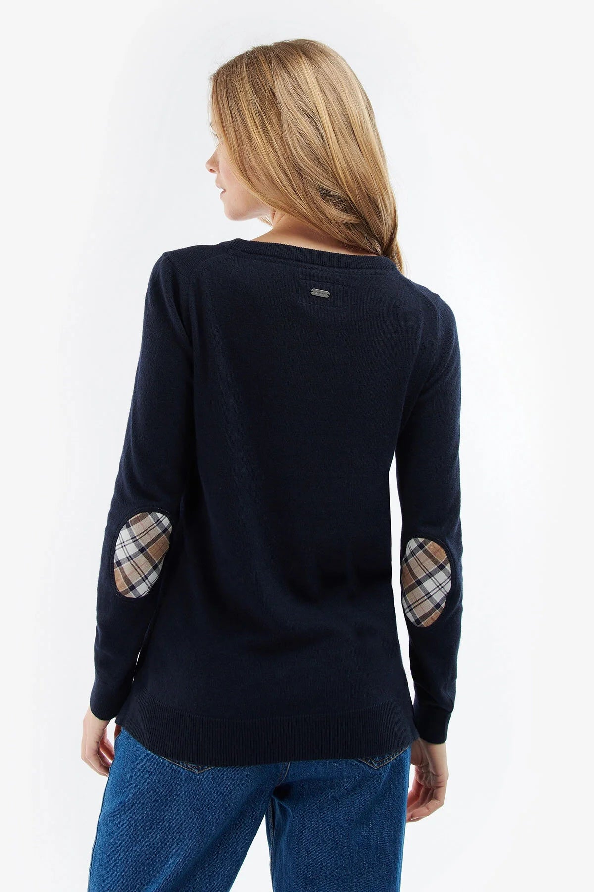 Pendle Crew Knit Sweatshirt - NAVY ROSEWOOD