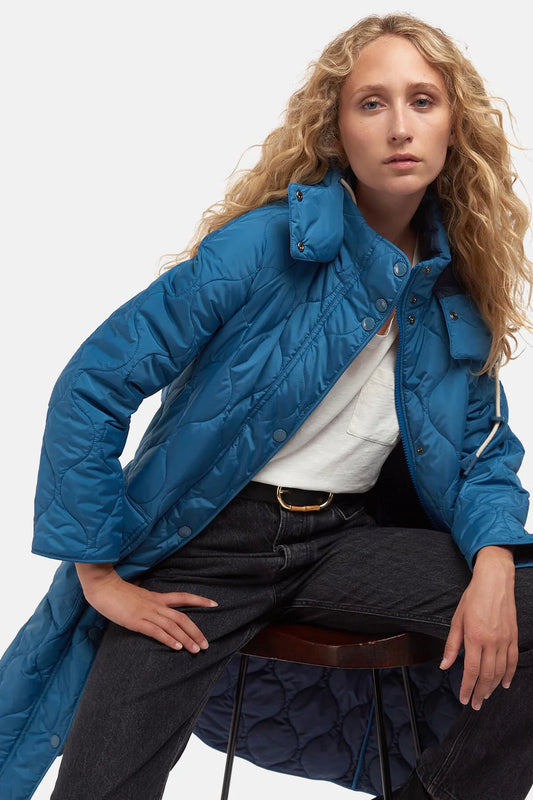 Nevis Quilt Jacket by ALEXACHUNG - HYDRO NAVY
