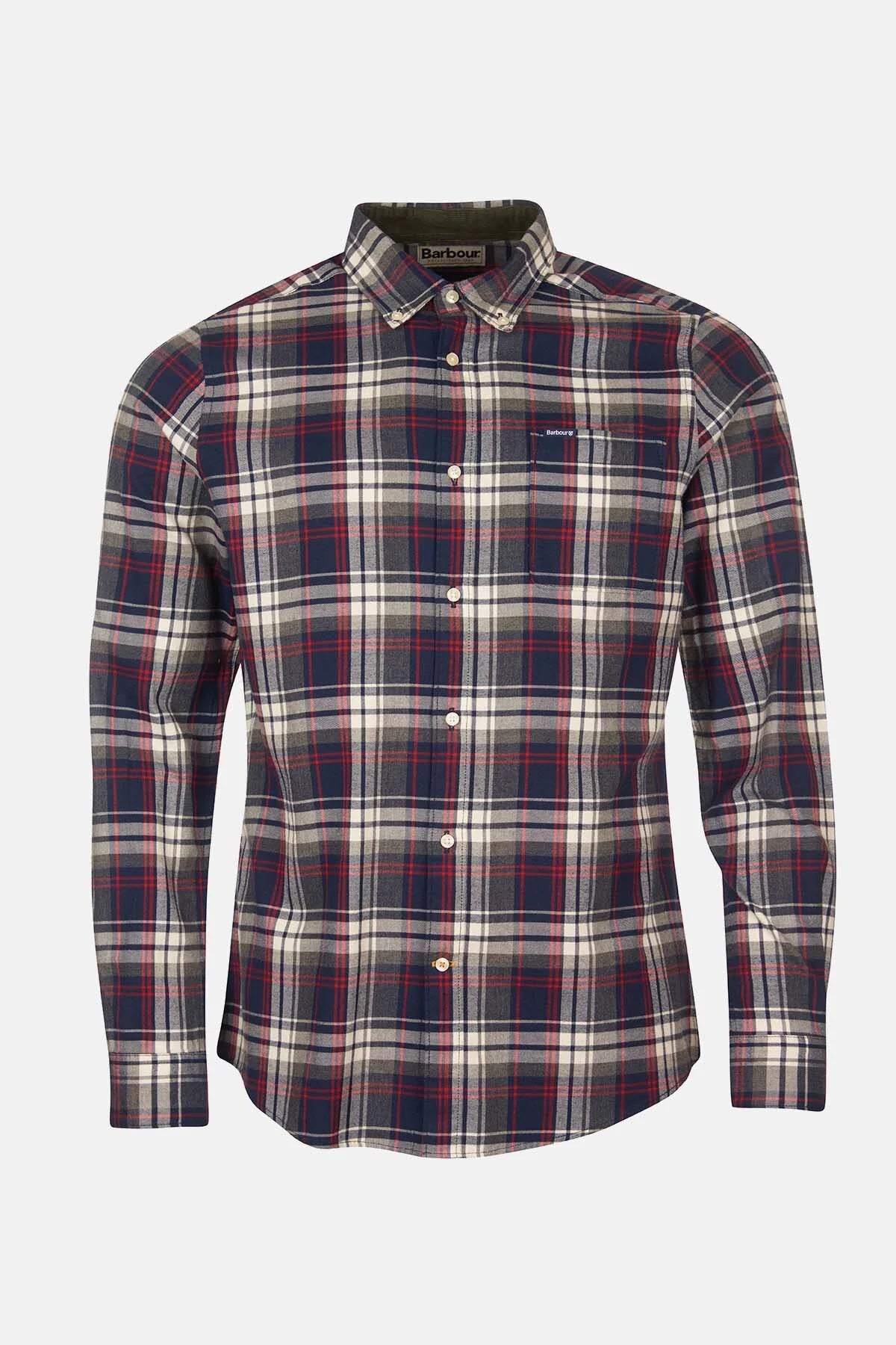 Cotton Shirt with breast pocket - NAVY