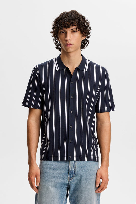 Rue Knit SS Shirt / Navy