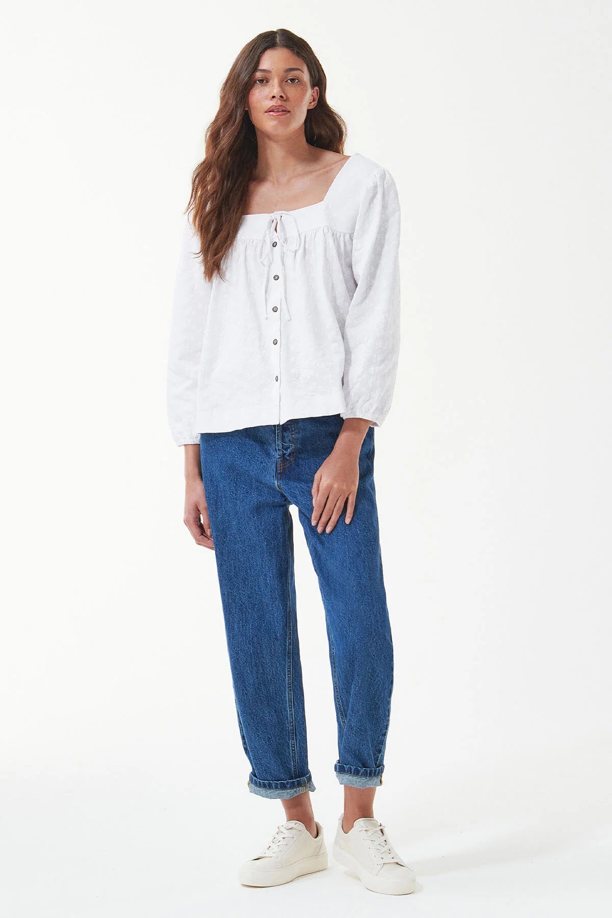 Delphinium top - WHITE