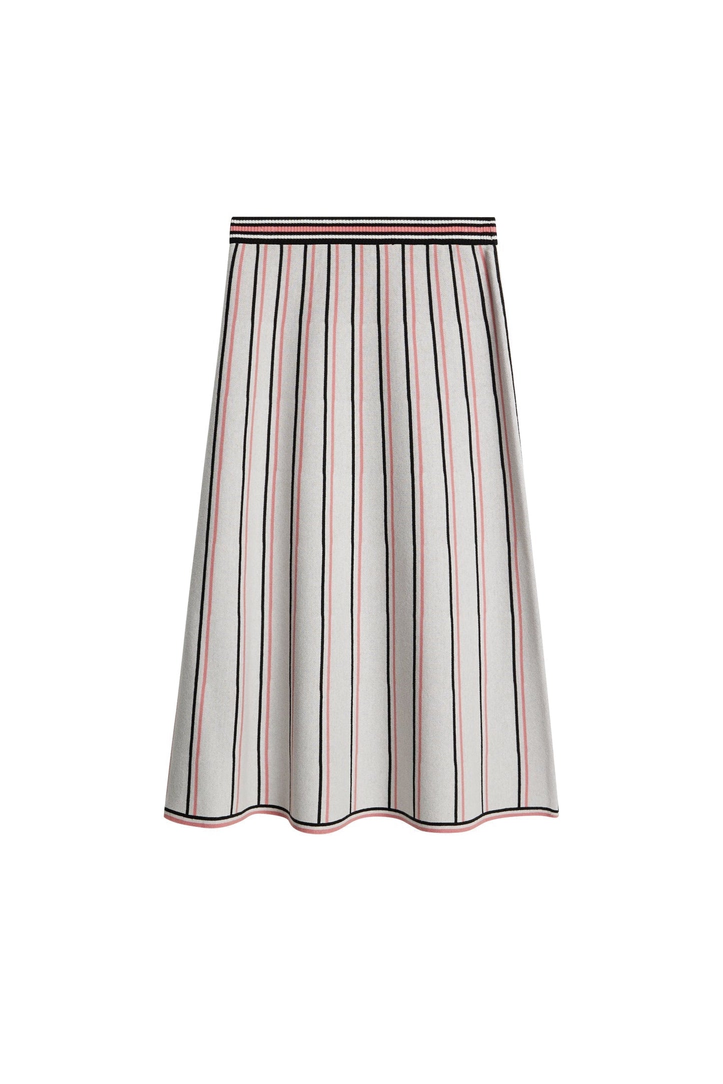 Nora Knit Midi Skirt / White