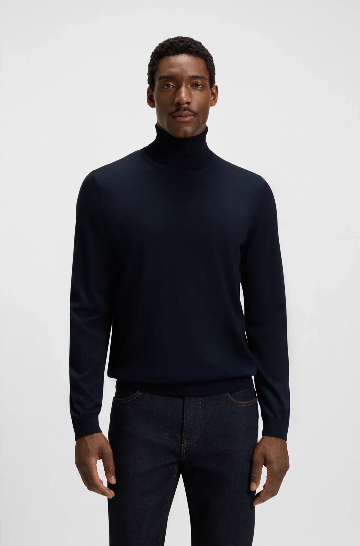 REGULAR-FIT ROLLNECK SWEATER IN MERINO WOOL