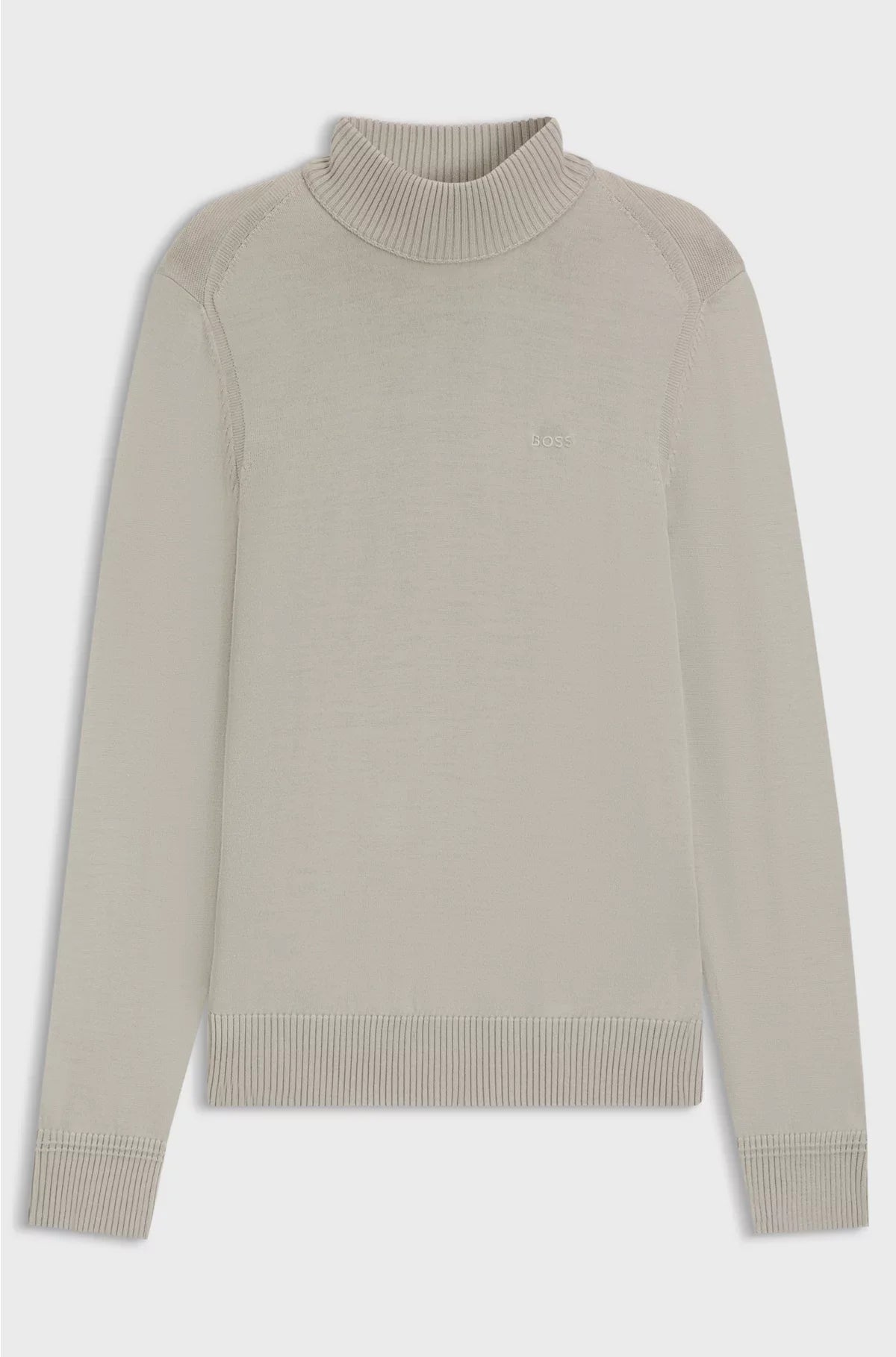 WOOL-BLEND ROLLNECK SWEATER WITH EMBROIDERED LOGO