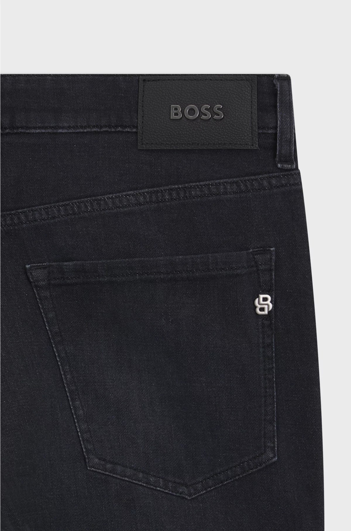 DELAWARE SLIM-FIT JEANS IN BLACK SUPER-SOFT ITALIAN DENIM