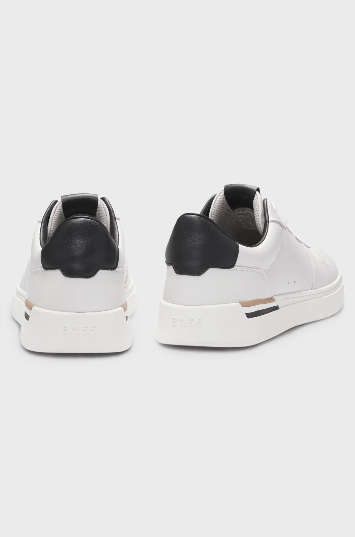 LEATHER TRAINERS WITH LOGO DETAILS