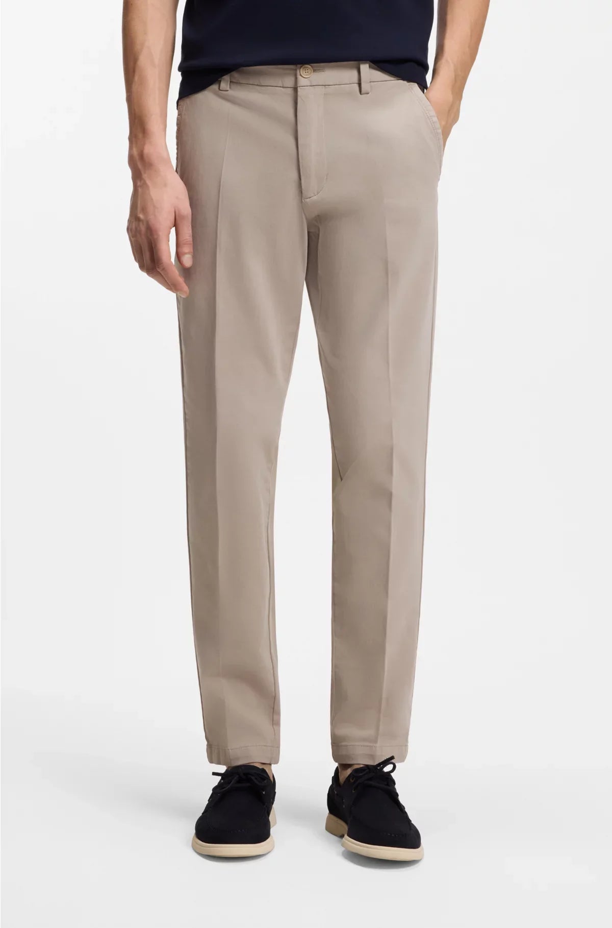 SLIM-FIT TROUSERS IN STRETCH-COTTON GABARDINE