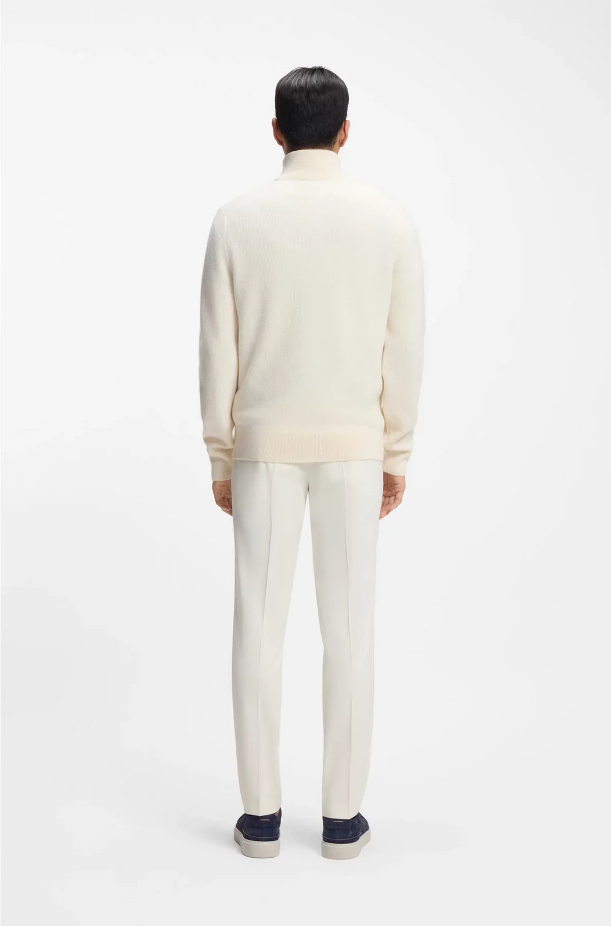ZIP-NECK SWEATER IN ALPACA WOOL