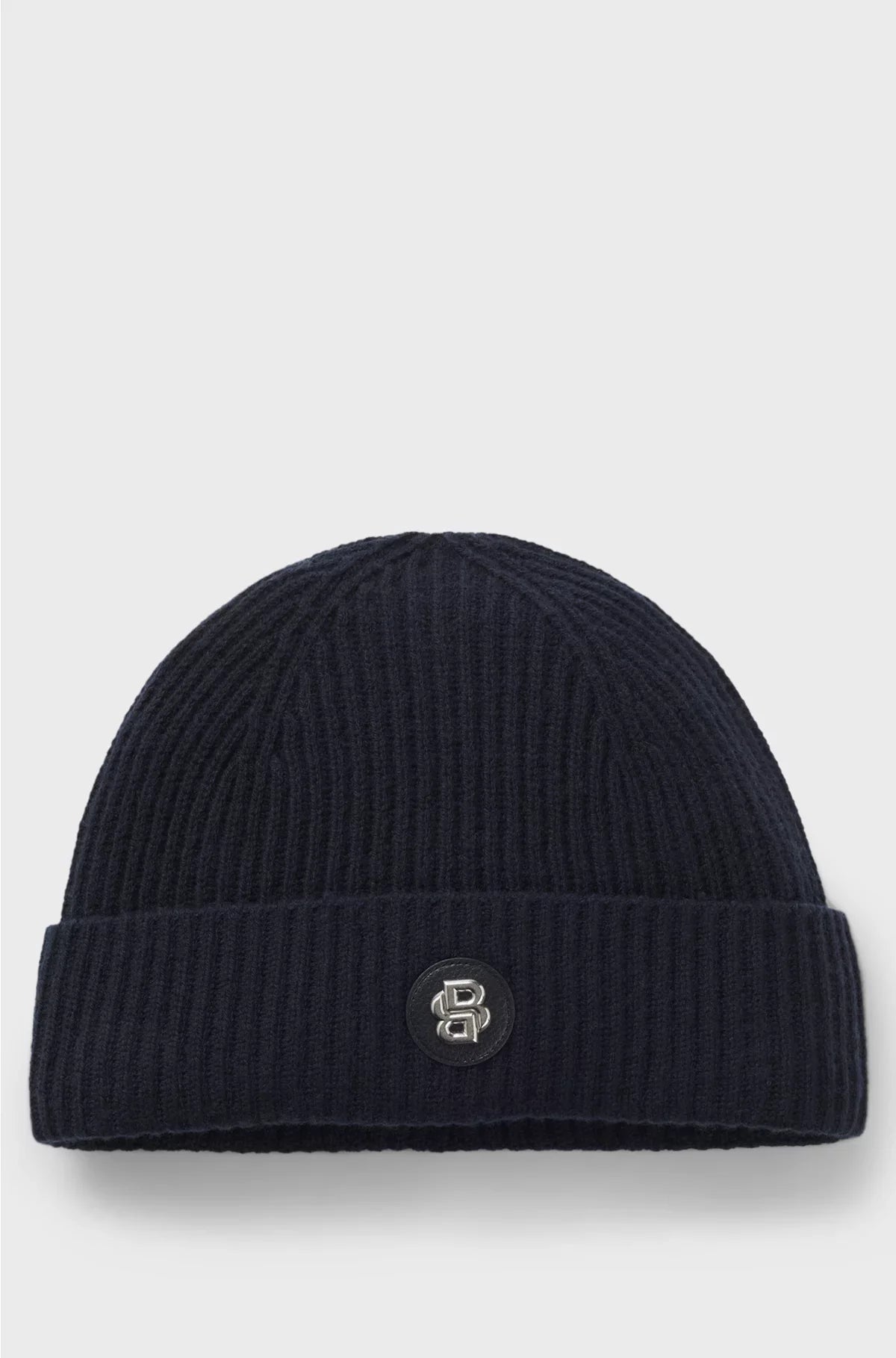 WOOL-CASHMERE BEANIE HAT WITH DOUBLE B MONOGRAM