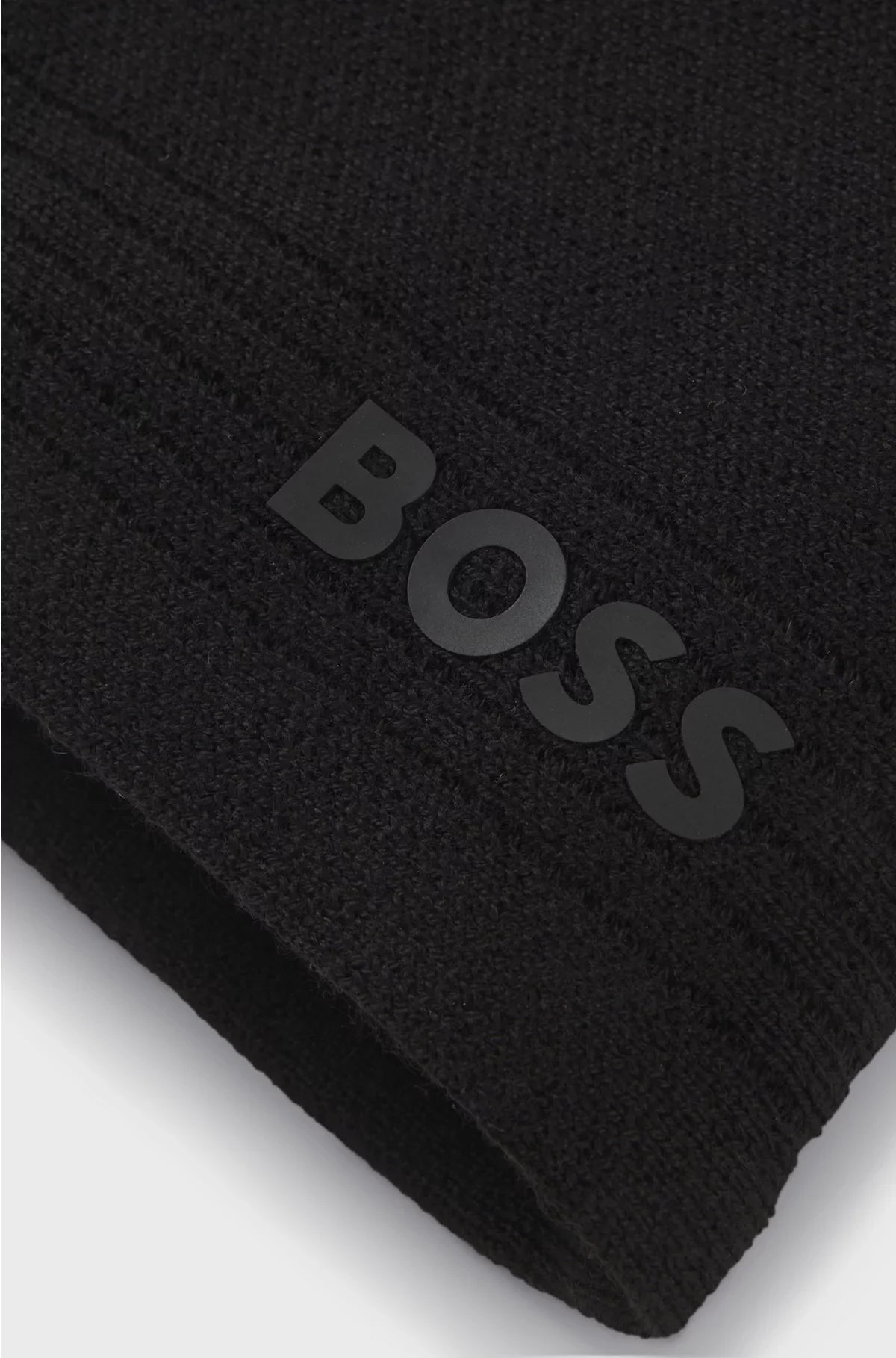 WOOL-BLEND BEANIE HAT WITH RUBBER-PRINT LOGO