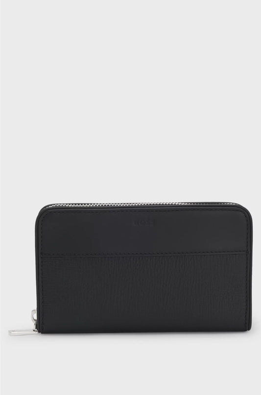 LEATHER BELT BAG WITH PLAIN AND GRAINED FINISHES