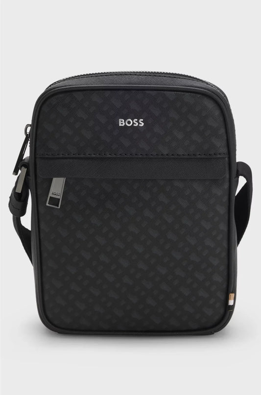 MONOGRAM REPORTER BAG WITH FOIL-EMBOSSED LOGO