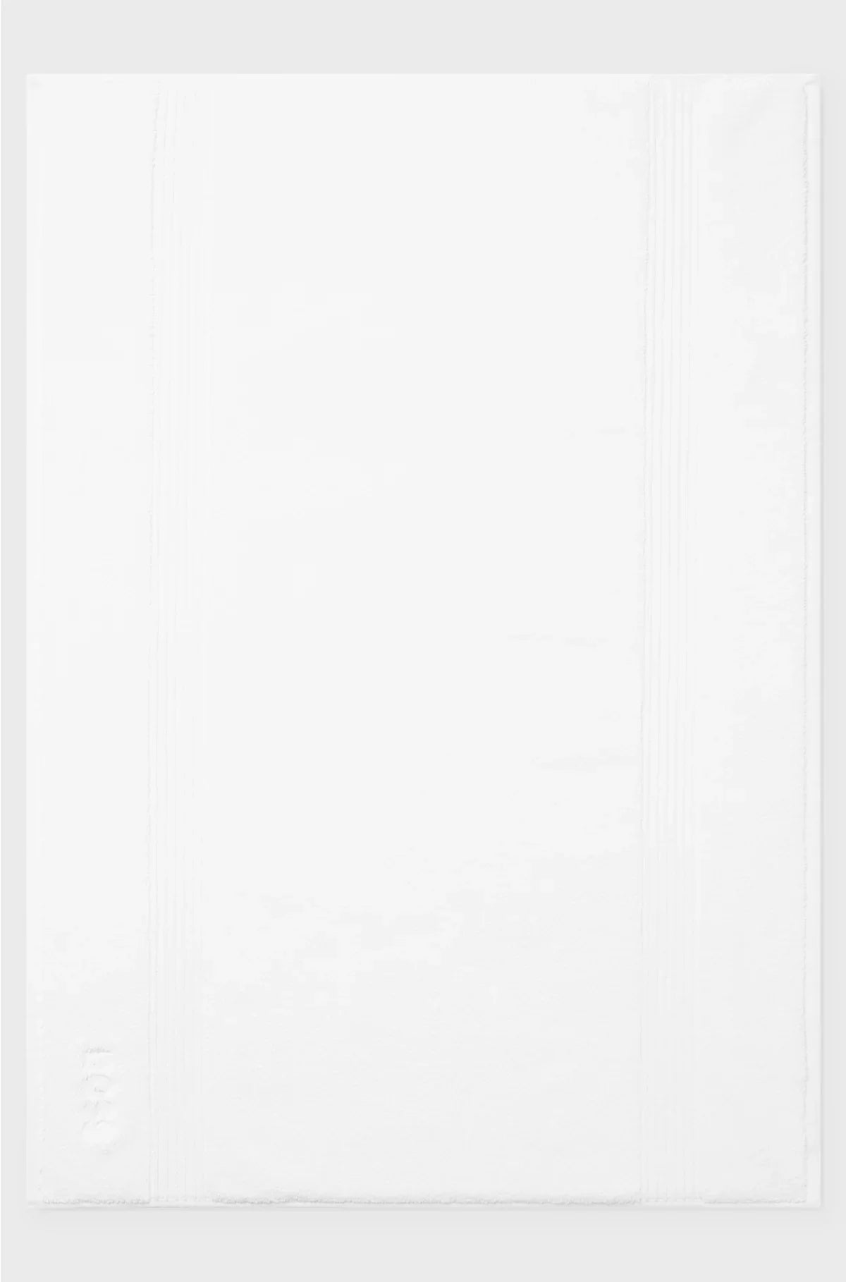WHITE AEGEAN-COTTON BATH MAT WITH TONAL LOGO